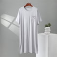 thumbnail image 6 of OVAFBAU Mens Robes Bathrobes Casual Summer Short Sleeve Crew Neck Thin Pocket Robe Sleepwear, 6 of 9