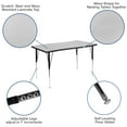 thumbnail image 5 of Flash Furniture Emmy 76" Oval Wave Flexible Laminate Activity Table Set with 18" Student Stack Chairs, Grey/Black, 5 of 15