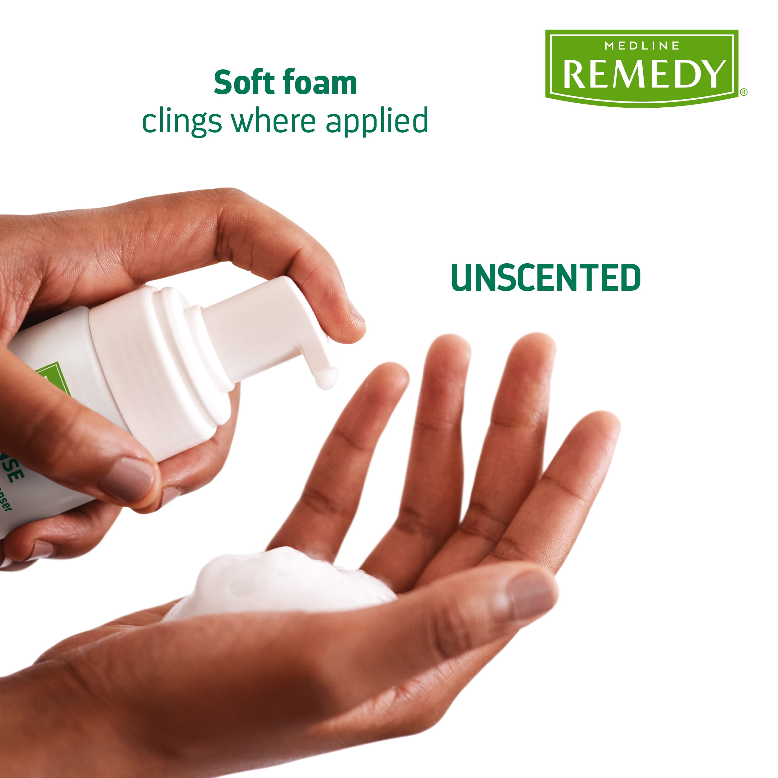 Medline Remedy Essentials No-Rinse Foam Cleanser (4 oz Bottle), Pack of 24