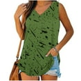 thumbnail image 2 of Birdeem Womens Print Tank Tops V-Neck Basic Casual Flowy Summer Sleeveless T-Shirt, 2 of 12