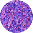 thumbnail image 1 of Ahgly Company Indoor Round Patterned Tyrian Purple Area Rugs, 6' Round, 1 of 6
