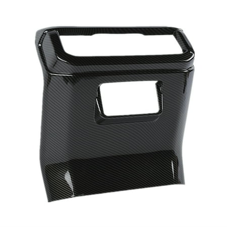 

Rear Conditioner Vent Trim Anti-Kick Panel Cover for 2021 2022 Accessories ABS Carbon Fiber