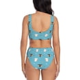 thumbnail image 3 of Rocae Cat Fish for Bikini Set for Women Two Piece Sexy High Swimsuits Split Crossover Bikini Small, 3 of 9