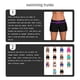 thumbnail image 4 of Greeniant Traje de baño Ajustable Buena elasticidad Piernas de pantalón ensanchadas Pantalones cortos Traje de baño transpirable Diferentes tamaños Deportes acuáticos Negro Púrpura L Greeniant OD020167-33B, 4 of 6