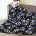 thumbnail image 6 of Honeii Sunflowers Print Fleece Blanket - Throw Blanket for Bed, Sofa, Couch, Camping, and Travel , Microplush Ultra Soft Warm Blanket-80"x60", 6 of 7