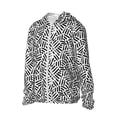 thumbnail image 2 of Pofeuu Weave Geometric Print Sun Protection Outdoor Lightweight Full Zip UV Cooling Hoodie Long Sleeve Summer Clothing for Outdoor Hiking-Medium, 2 of 5