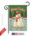 thumbnail image 2 of Breeze Decor BD-XM-G-114198-IP-BO-DS02-US Keep Calm Build Snowmen Winter - Seasonal Christmas Impressions Decorative Vertical Garden Flag - 13 x 18.5 in., 2 of 4