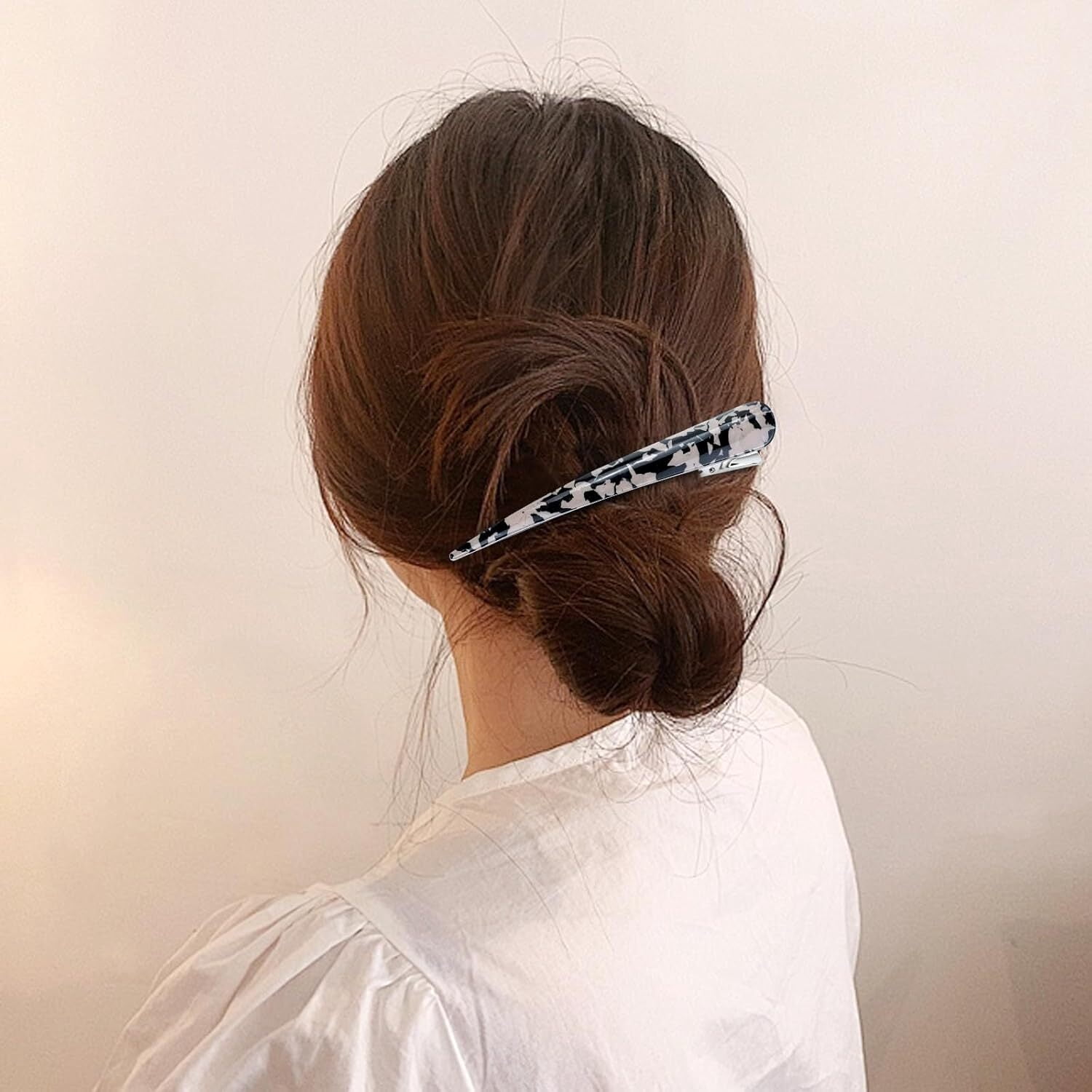 6 Pcs Large Alligator Hair Clips for Styling Salon Sectioning, 5.5 inch Non-Slip Duckbill Metal Clips for Women Thick and Thin Hair, AWhite