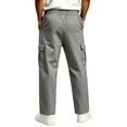 thumbnail image 6 of Lumtrix Mens Baggy Cargo Sweatpants With Pockets 2026 Trendy Causal Drawstring Waist Joggers Workout Active Sweat Pants Gray 2XL, 6 of 8