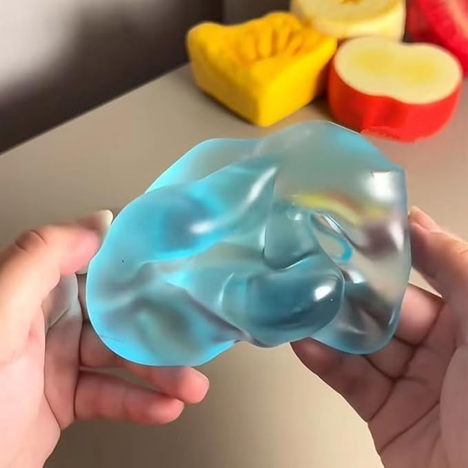 2026 New Coconut Oil Stress Ball, Squishy Coconut Oil Stress Ball, Slow-Rising Squeeze Ball, Odorless, Non-Sticky, Easy to Clean, Portable for Office, Study, and Home-2.36in (Blue-1pcs)