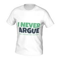 thumbnail image 2 of Generic Interesting Text I Never Argue I Just Explain Why I'm Right Men's Short Sleeve Full Print T-Shirt XXL, 2 of 8