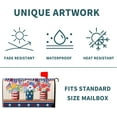 thumbnail image 5 of America Forever Patriotic Mailbox Cover Red White Blue Floral Mailbox Covers Magnetic Standard Size 18"X21" 4th of July American Flag Decorative MailWrap Post Letter Box Cover for Outdoor Decor, 5 of 6