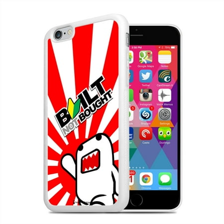 iPhone 6 JDM Built Not Bought Domo Bomb White TPU Rubber Cell Phone