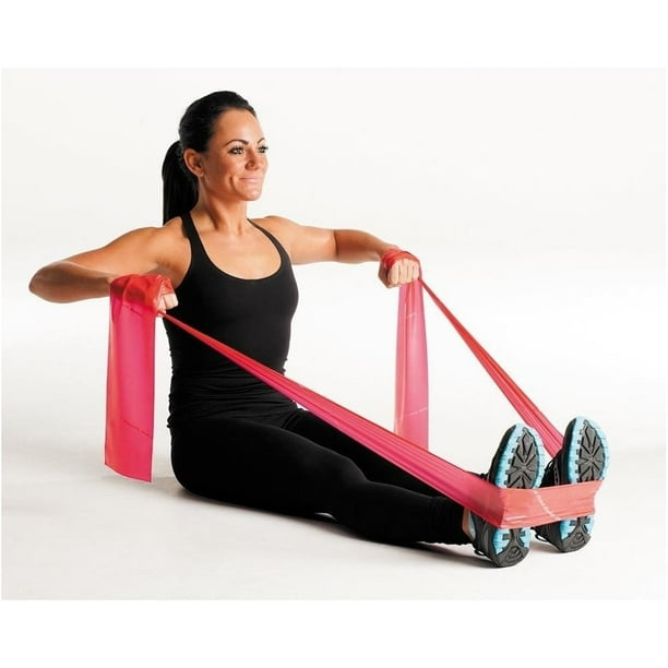 THERABAND Beginner Resistance Band Set, Pack, Yellow/Red/Green