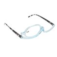 thumbnail image 3 of Gafas de lectura de una sola lente con aumento y lentes intercambiables para maquillaje de ojos para personas mayores, montura azul transparente +2.00, 3 of 14