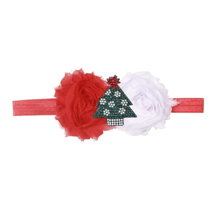 

Baby Girl Stretch Xmas Santa Bowknot Christmas Hair Accessories