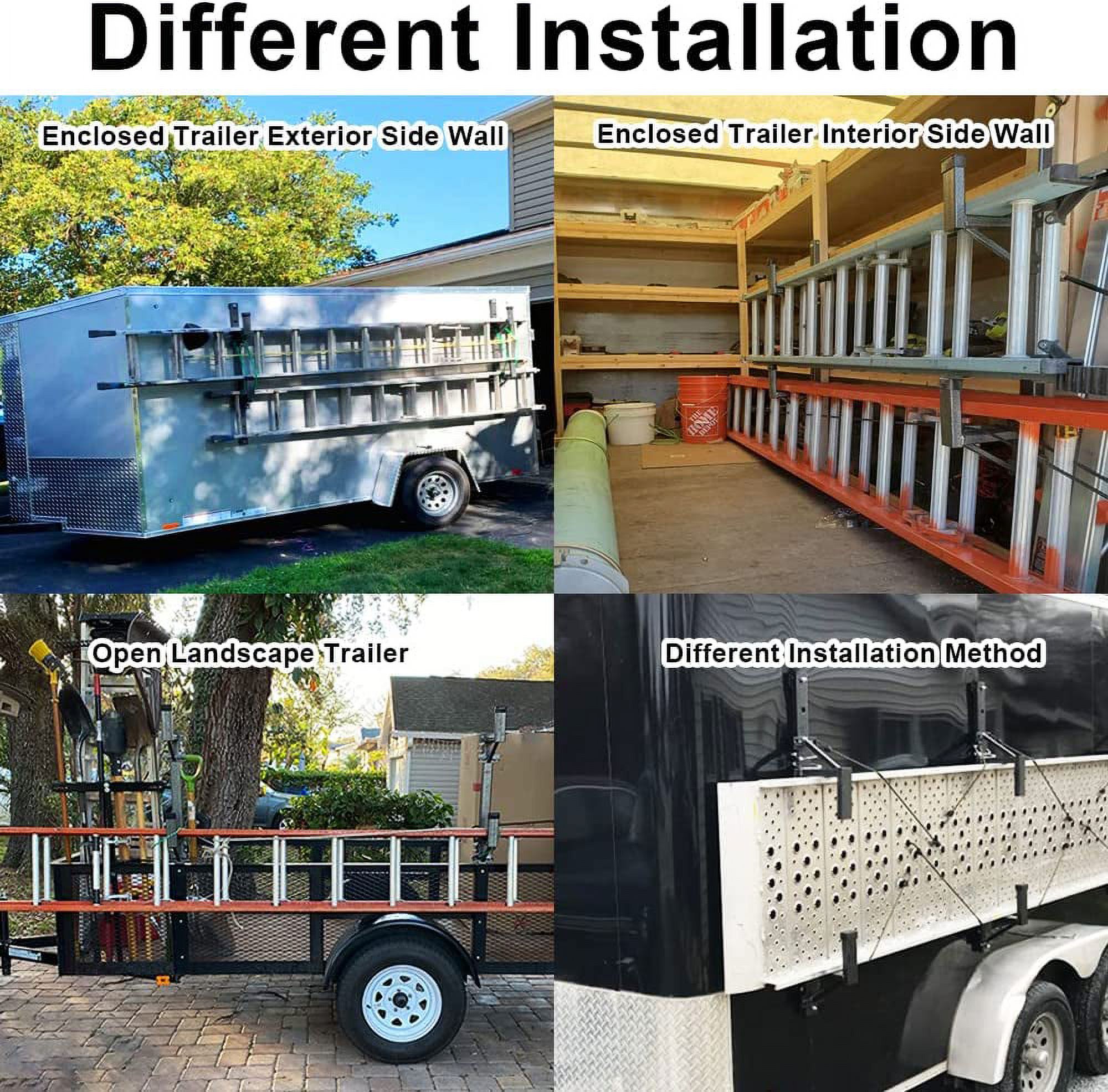 Enclosed Trailer Ladder Carrier 2 Ladder Side Mount Racks For Enclosed ...