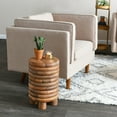 thumbnail image 3 of Creative Co-Op Dossier Vintage Solid Wood End Table or Stool, Natural Finish, 3 of 8