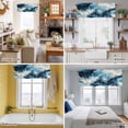 thumbnail image 5 of Blue Gold Marble Valance Curtain Luxury Gorgeous Ocean Abstract Window Valances Rod Pocket Short Curtains Window Treatments for Kitchen Bedroom Bathroom Laundry 60" x 18", 5 of 9