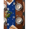 thumbnail image 2 of Blue Christmas Tree Burlap-Cotton Table Runner 72 Inches Long,Xmas Tree Cute Snowflake Farmhouse Table Runners,Outdoor Dining Tablecloths Decor for Baby Shower/Party/Wedding 13x72, 2 of 9