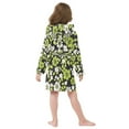thumbnail image 7 of FORMRS Niños Bathrobe Unisex Hooded Robe Soft Plush Pajamas Sleepwear, Size 2-3T, Green Flower Pattern, 7 of 7