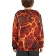 thumbnail image 4 of Xoenoiee Boys Hoodies Hooded Sweater for Kids Pullover Hoodies Long Sleeve Sweatshirt with Kangaroo Pocket Fall Winter Clothing Activewear, Lava Pattern, XL, 4 of 7