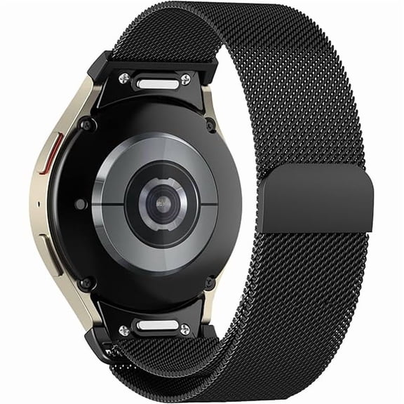 Magnetic Metal Band for Samsung Galaxy Watch 7 6 5 4 FE 40mm 44mm/Galaxy 6 Classic 43mm 47mm/4 Classic 42mm 46mm/5 Pro 45mm,One Click Attachment,No Gap Stainless Steel Milanese Loop Strap Women Men