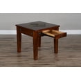 thumbnail image 3 of Sunny Designs Santa Fe 23" Mahogany Wood End Table in Dark Chocolate, 3 of 5