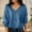 02 Blue, variant on YueHuiYing Womens V Neck Decorative Buttons Long Sleeve Shirt Fall Sweater Fashion Tops Dressy Casual Tunic Clothes Cute Trendy