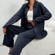 thumbnail image 4 of Conjuntos de salón de 2 piezas para mujer Conjunto simple de 2 piezas a juego Conjunto de ropa de estar por casa elegante, 4 of 7