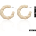 thumbnail image 4 of Twisted Rope Round C Shape Acrylic Earrings Colorful Hoop Trendy Chunky Cute Candy Earrings Jewelry for Women, 4 of 14