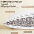 thumbnail image 3 of Teler Down Pillows Queen Size Set of 2, Luxury Feather Pillow for Hair and Skin, Fluffy and Supportive Bed Pillows for Side, Back Sleepers (20"x28"), 3 of 8
