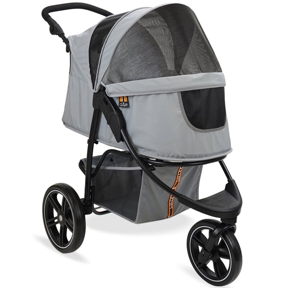 My Duque: Cooper Pet 3-Wheeler Stroller - Grey - Dog & Animals Up to 33lbs, Adjustable Canopy & Handle, Travel Carrier, Drink Holder-Basket, Folding