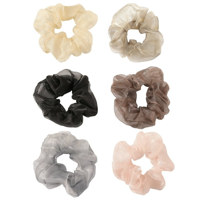Chouchous pour Cheveux Grands Élastiques 6 Pcs Attaches Queue de Cheval Élastiques à Cheveux Élastiques