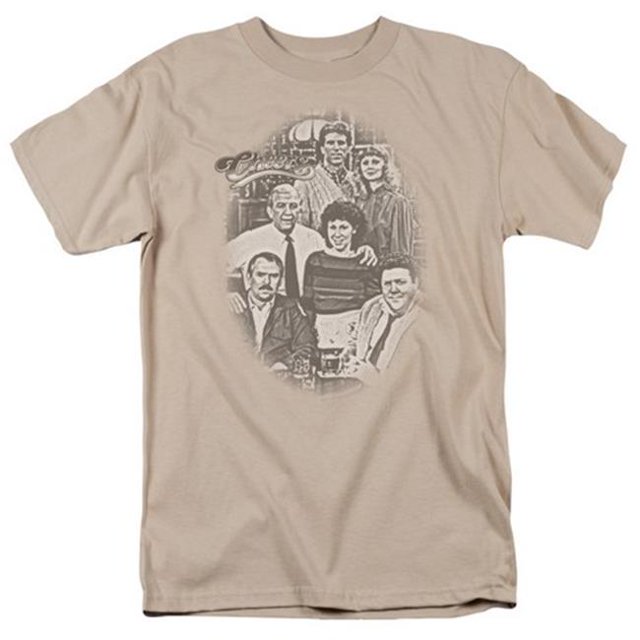 Cheers-Original Cast - Short Sleeve Adult 18-1 Tee - Sand, 3X