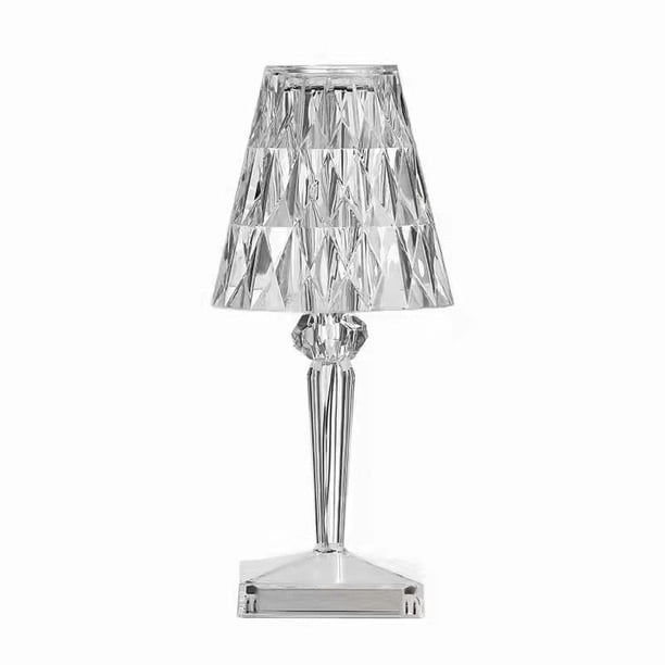 Lámpara de mesa de cristal de diseño italiano lámpara de mesa de luz nocturna (recargable)