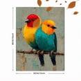 thumbnail image 3 of Two Cute Birds Canvas Wall Art, Hand Painted Animal Print, Living Room Bedroom Home Wall Decor, 3 of 8