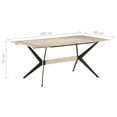 thumbnail image 4 of vidaXL Dining Table 180x90x76 cm Solid Mango Wood, 4 of 4