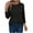 Black, variant on Hanen Long Sleeve Womens Tops Casual Women's Casual Solid Color Round-neck Hooded Spring/Fall 3/4 Sleeve Blouse Blouses Shirts Top Athletic Sweatshirts for Women