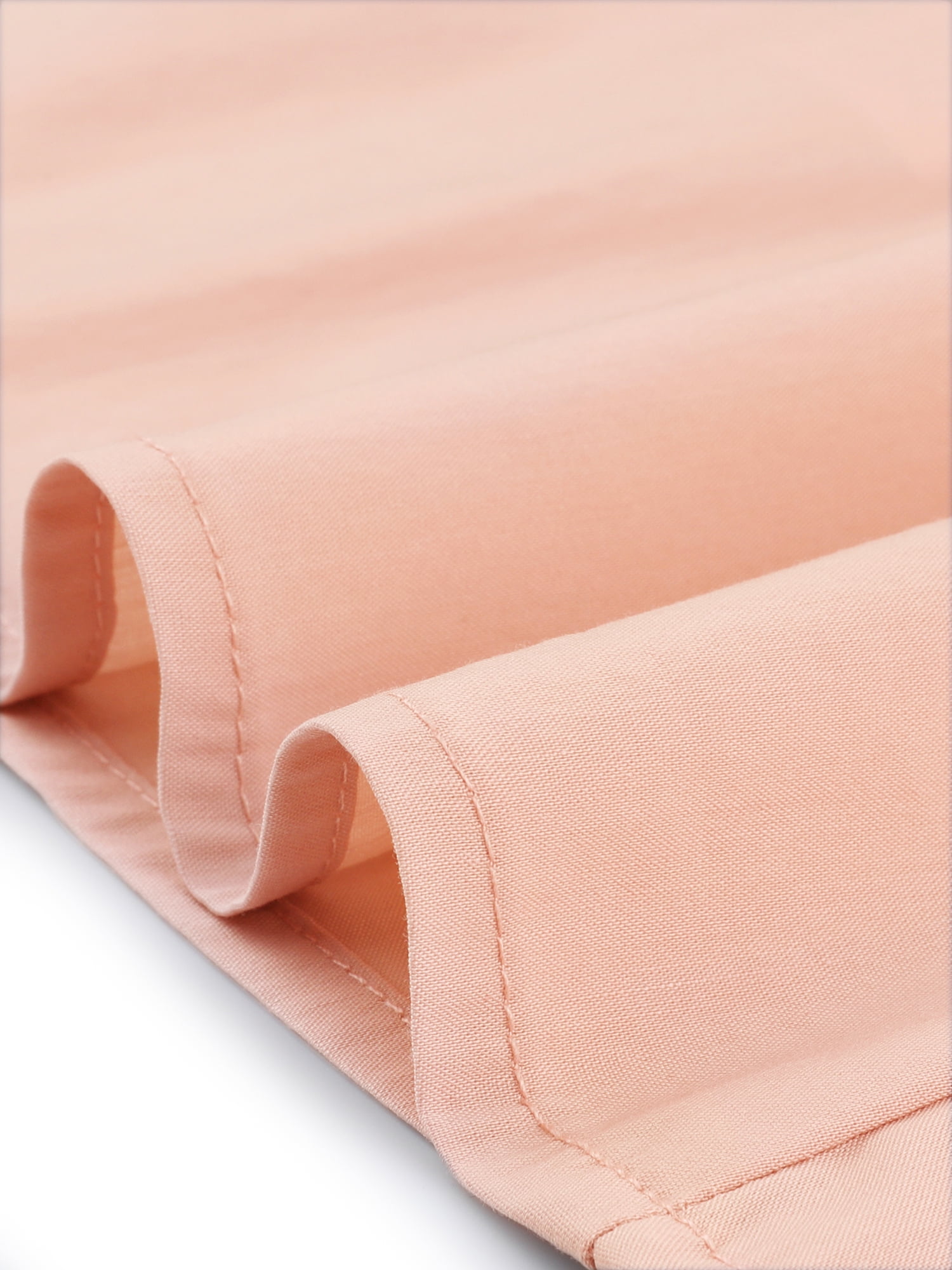 DARING DIVA Women's Peter Pan Collar Contrast Trim Puff Sleeve Shirt S Dusty Pink
