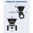 thumbnail image 2 of GIMMYFIVE Tow Behind Broadcast Spreader, 130 lb Capacity, 10" Pneumatic Tires,Adjustable Seed Stream, 2 of 7