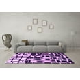 thumbnail image 3 of Ahgly Company Indoor Rectangle Abstract Purple Modern Area Rugs, 6' x 9', 3 of 4