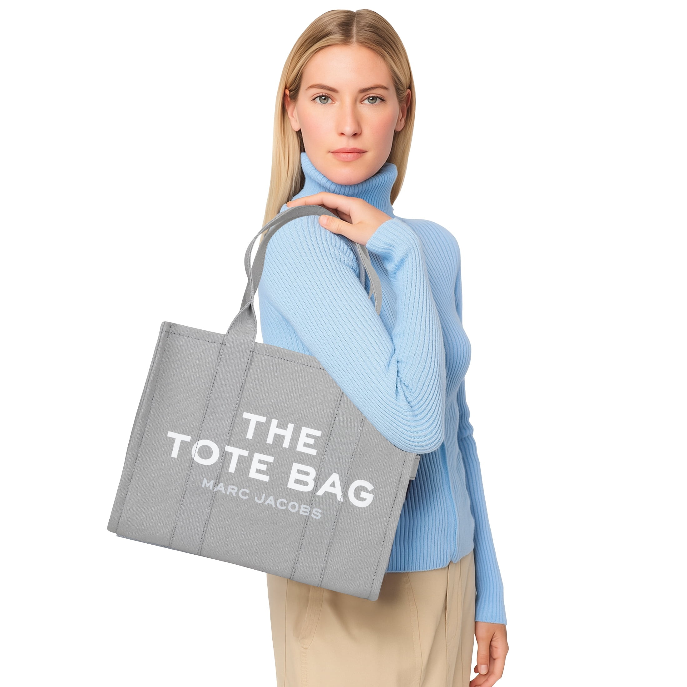Marc Jacobs Womens The Large Tote Wolf Grey One Size M0016156-050