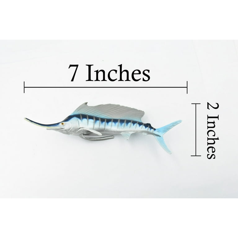 Fish, Sailfish, Billfish, Museum Quality, Hand Painted, Rubber Fish,  Realistic Toy Figure, Model, Replica, Kids, Educational, Gift, 7 CH335  BB133 