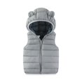thumbnail image 5 of Qunyiney Fall Winter Boys Puffer Vests with Pockets Zip Up Lightweight Hooded Waistcoat Sleeveless Warm Solid Color Jackets for Boys Gray 18 Months, 5 of 5