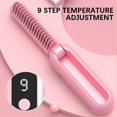 thumbnail image 5 of 2-in-1 Mini Curling Wand Flat Iron Dual-Purpose Curling Iron Portable Electric Detangling Hair Comb for Women Girls, 5 of 5