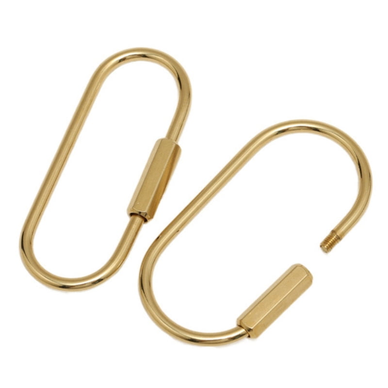 10Pcs Unique Oval Shaped Keychain Gold Key Rings For Keys Or Bag Decoration