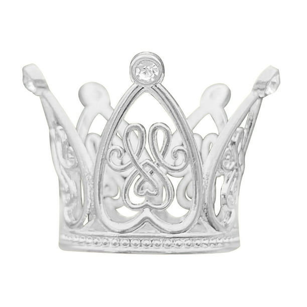 Topper de tarta en forma de diamante de aleación • Mini adorno redondo de 3,2 cm • Decoración para fiesta de cumpleaños • Accesorio reutilizable para feria de festival