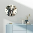 thumbnail image 4 of Chilfamy Elephant Wall Clock for Living Room, Battery Operated, Decorative Clock for Living Rooms, Kitchens, Dorms, Practical Everyday Gifts 10x10in, 4 of 8