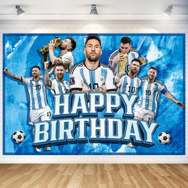 Pancarta de Cumpleaños Estrella de Fútbol Staceyclo de 150x90cm